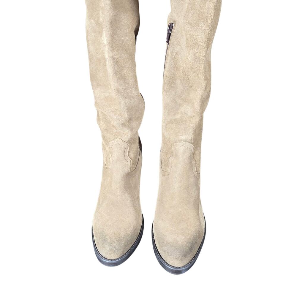 Musse & Cloud Over The Knee Boots Womens 9-9.5 EU 40 Joyse Suede Leather Heels - Picture 8 of 14